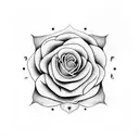 Yorkshire rose mandala tattoo design idea