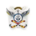 memorial for dad tattoo design idea