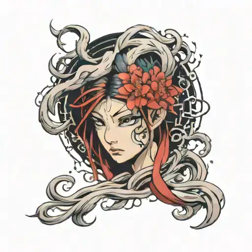 Depression oriental tattoo design idea