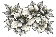 apricot flower tattoo design idea