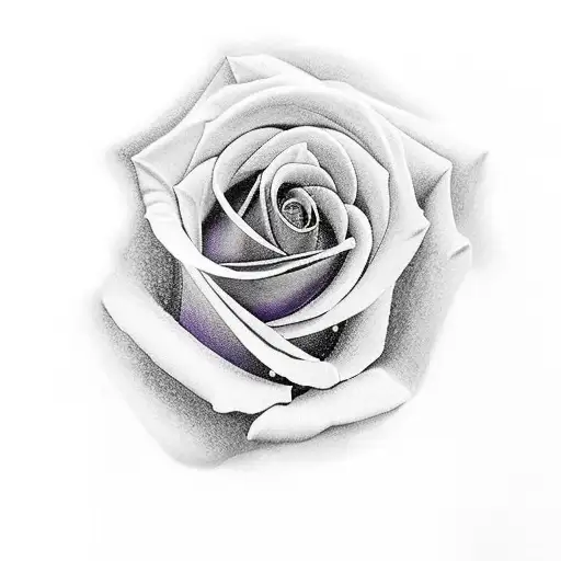 a guys purple rose tattoo design idea