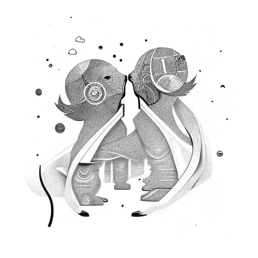 Abstract design representing the bond with your boyfriend tattoo design idea