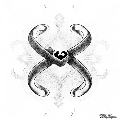 infinity with words "I love him" tattoo design idea