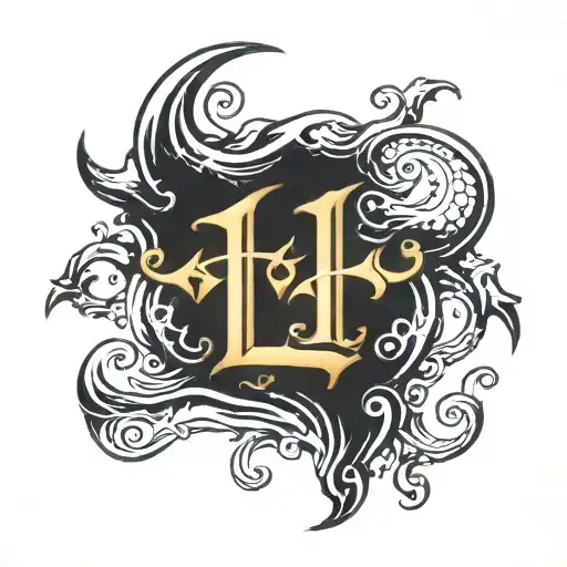 cattle iron brand with backwards S and upside down L tattoo design idea