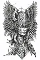 Valkyrie warrior tattoo design idea