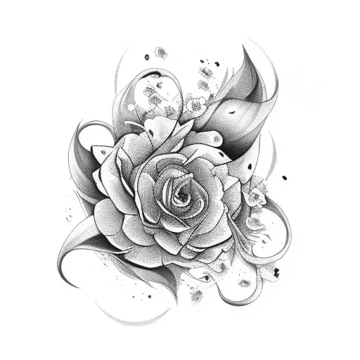jasmine flowers, blood tattoo design idea