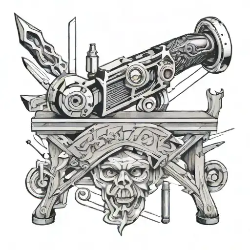 woodworking hand tools tattoo design idea