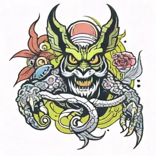 cartoon tattoo design idea