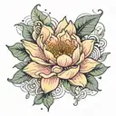 water lilly, poppy flower, marigold flower, cosmos flower,daffodils, peony, lily flower, honeysuckle, rose, aster flower tattoo design idea