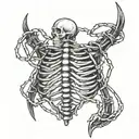 Barbwire Rib Cage tattoo design idea