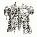 Barbwire Rib Cage tattoo design idea