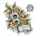the names William and Olivia tattoo design idea