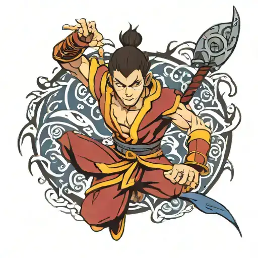 zuko from avatar the last airbender tattoo design idea
