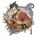 zuko from avatar the last airbender tattoo design idea