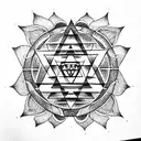 sri  yantra tattoo design idea