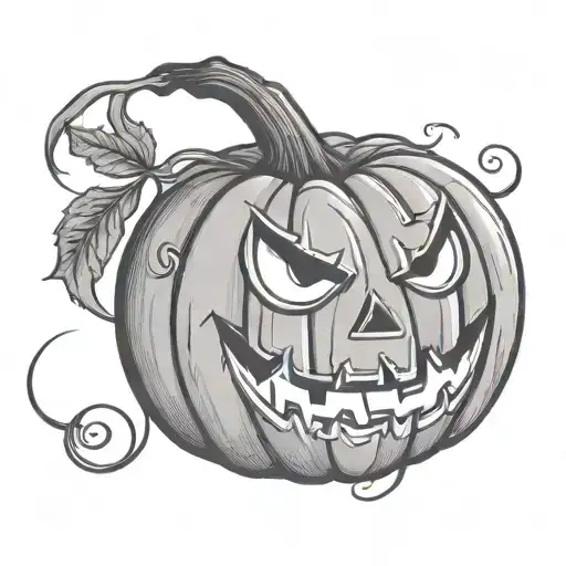 jack o' lantern tattoo design idea