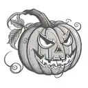 jack o' lantern tattoo design idea