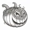 jack o' lantern tattoo design idea