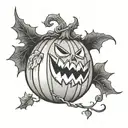 jack o' lantern tattoo design idea