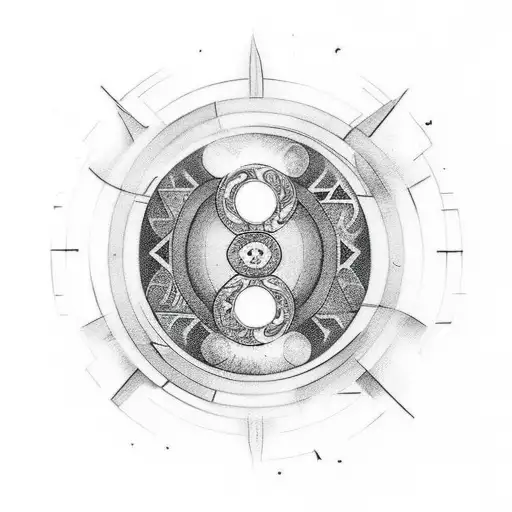 A tattoo of a yin yang symbol with a dark and bright side, representing the duality of your soul tattoo design idea