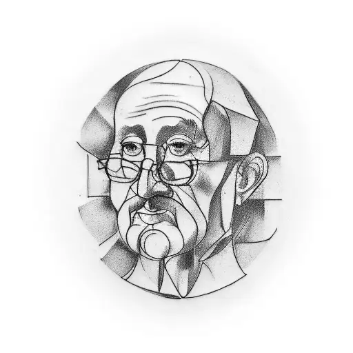 A tattoo of a philosopher's portrait combined with a clay pot, representing your love for philosophy and the pottery of Buño tattoo design idea