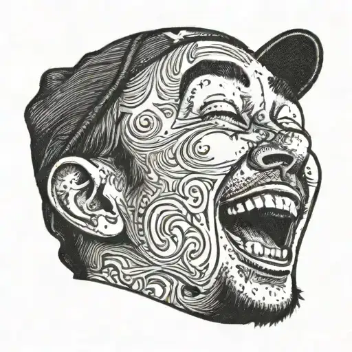 mac miller laughing  tattoo design idea