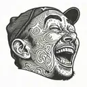 mac miller laughing  tattoo design idea