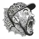 mac miller laughing  tattoo design idea