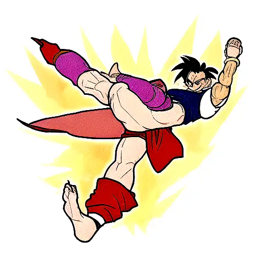 dragon ball gohan super saiyan 2 leg tattoo tattoo design idea