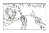 Never Stop Dreaming - Freddy Krueger tattoo design idea