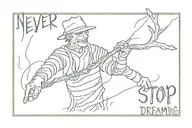 Never Stop Dreaming - Freddy Krueger tattoo design idea