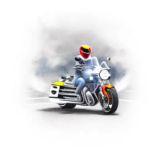 speed motorcycle tattoo design idea