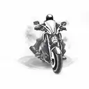 speed motorcycle tattoo design idea