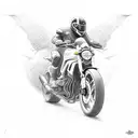 speed motorcycle tattoo design idea