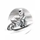 speed motorcycle tattoo design idea