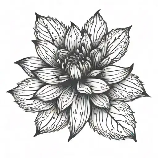 aster flower tattoo design idea