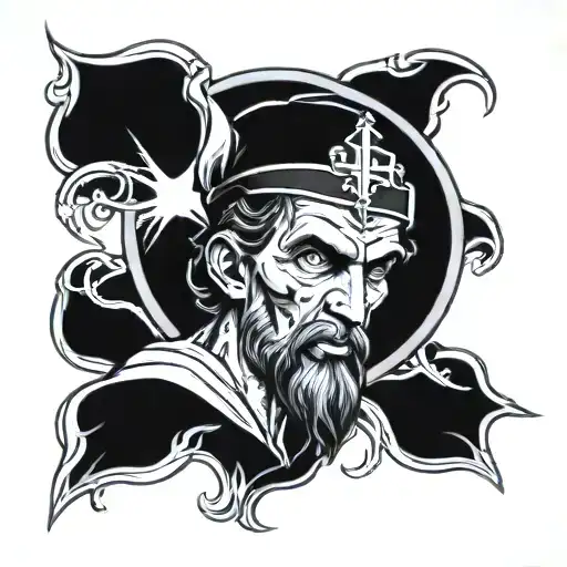 saint jude of lost souls tattoo design idea