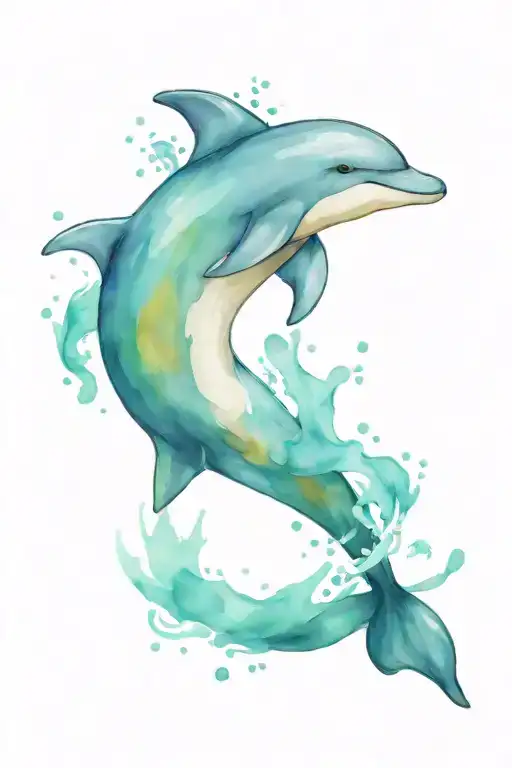 dolphin patronus charm tattoo design idea
