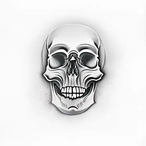 Skull maya tattoo design idea