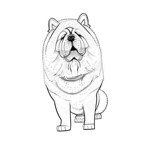 chow chow tattoo design idea