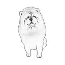 chow chow tattoo design idea