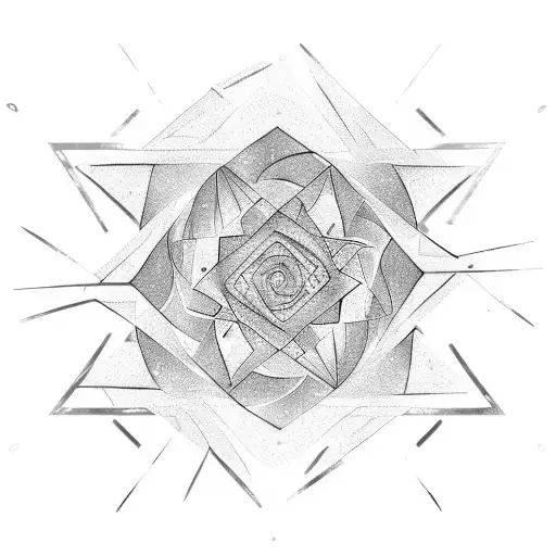 fibonacci spiral, golden ratio, mountains  tattoo design idea