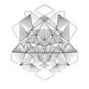 triangle, hexagon, fractal, fibonacci spiral, golden ratio, mountains, minimalist tattoo design idea