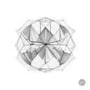 triangle, hexagon, fractal, fibonacci spiral, golden ratio, mountains, minimalist tattoo design idea