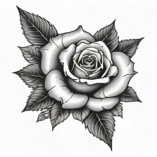 railroad spikes, a rose, lips  tattoo design idea
