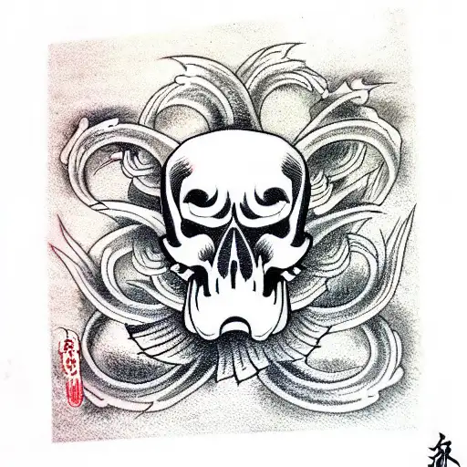 Skull tattoo design idea