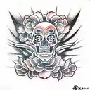 Skull tattoo design idea