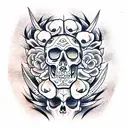 Skull tattoo design idea