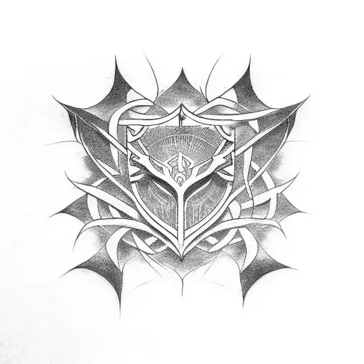 reed with sigils tattoo design idea