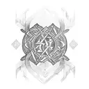 reed with sigils tattoo design idea